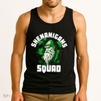 Shenanigans Squad Gnome Shamrock Matching St Patricks Day Tank Top thumb 3