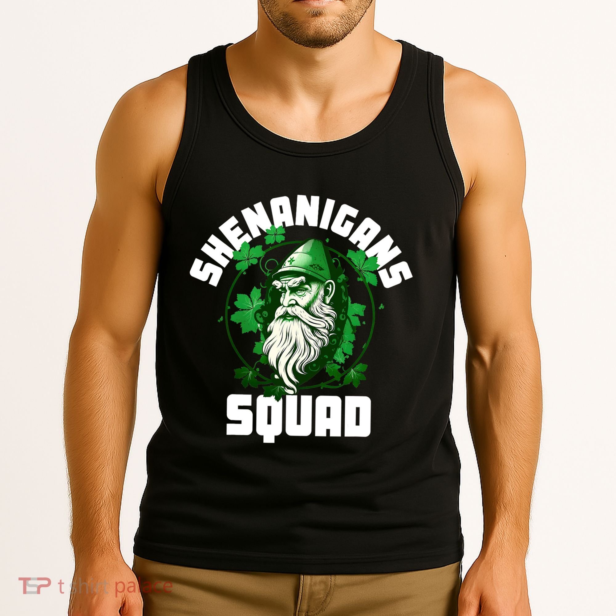Shenanigans Squad Gnome Shamrock Matching St Patricks Day Tank Top