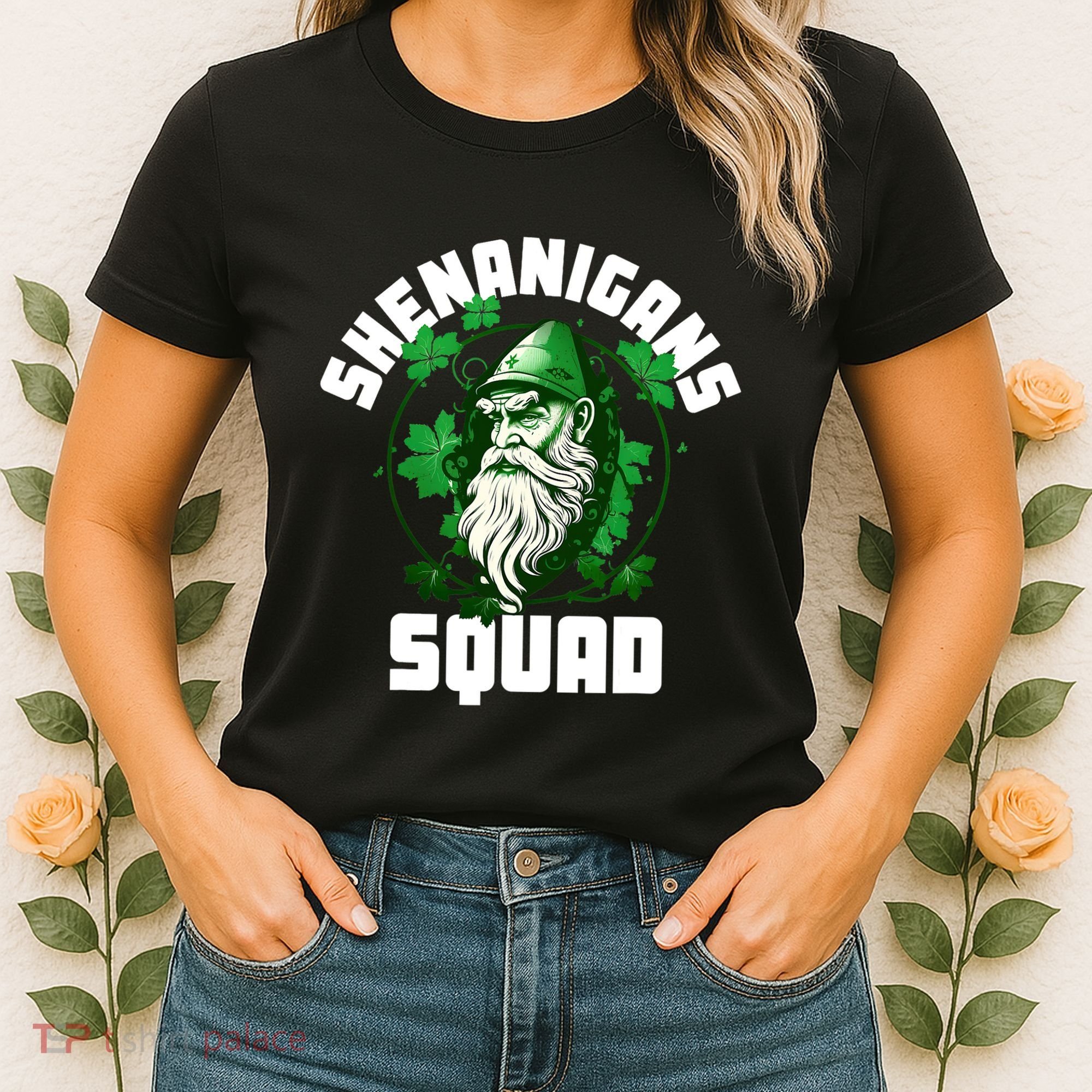 Shenanigans Squad Gnome Shamrock Matching St Patricks Day Women's T-Shirt