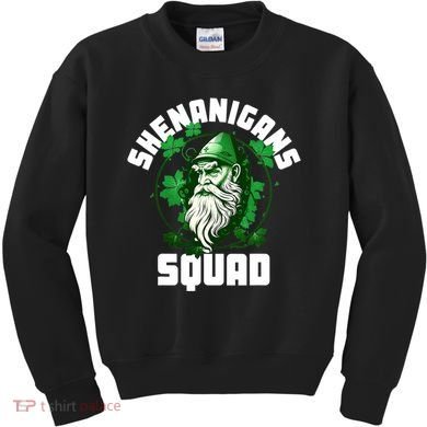 Shenanigans Squad Gnome Shamrock Matching St Patricks Day Kids Sweatshirt
