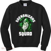 Shenanigans Squad Gnome Shamrock Matching St Patricks Day Kids Sweatshirt thumb 0
