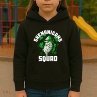 Shenanigans Squad Gnome Shamrock Matching St Patricks Day Kids Hoodie thumb 3