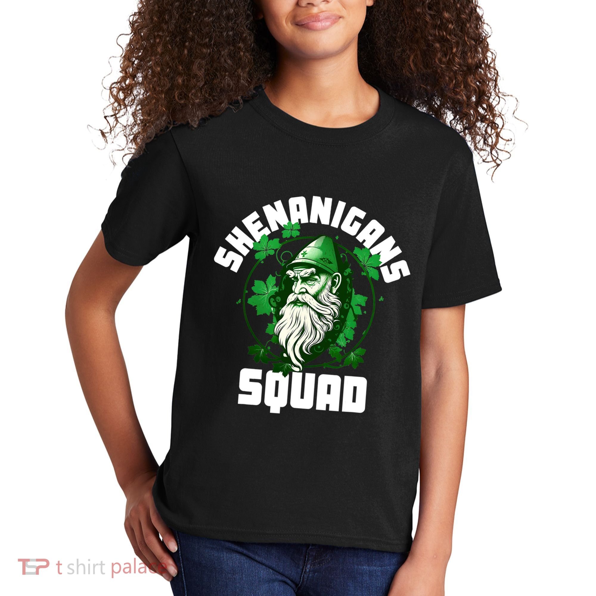 Shenanigans Squad Gnome Shamrock Matching St Patricks Day Kids T-Shirt