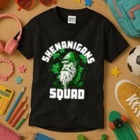Shenanigans Squad Gnome Shamrock Matching St Patricks Day Kids T-Shirt thumb 3