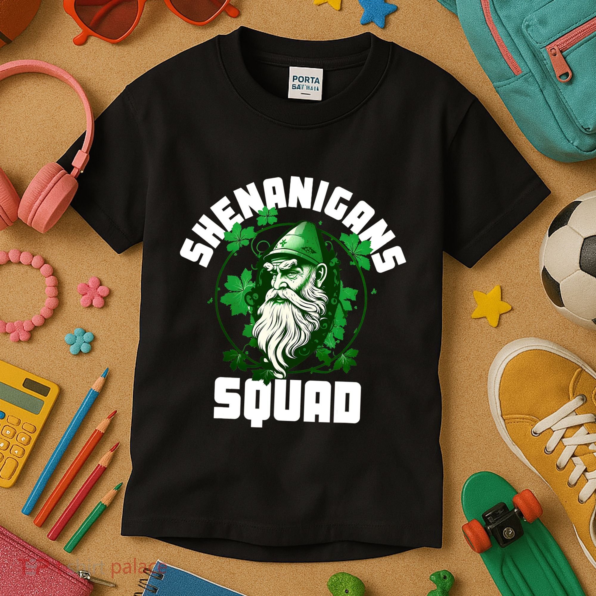Shenanigans Squad Gnome Shamrock Matching St Patricks Day Kids T-Shirt