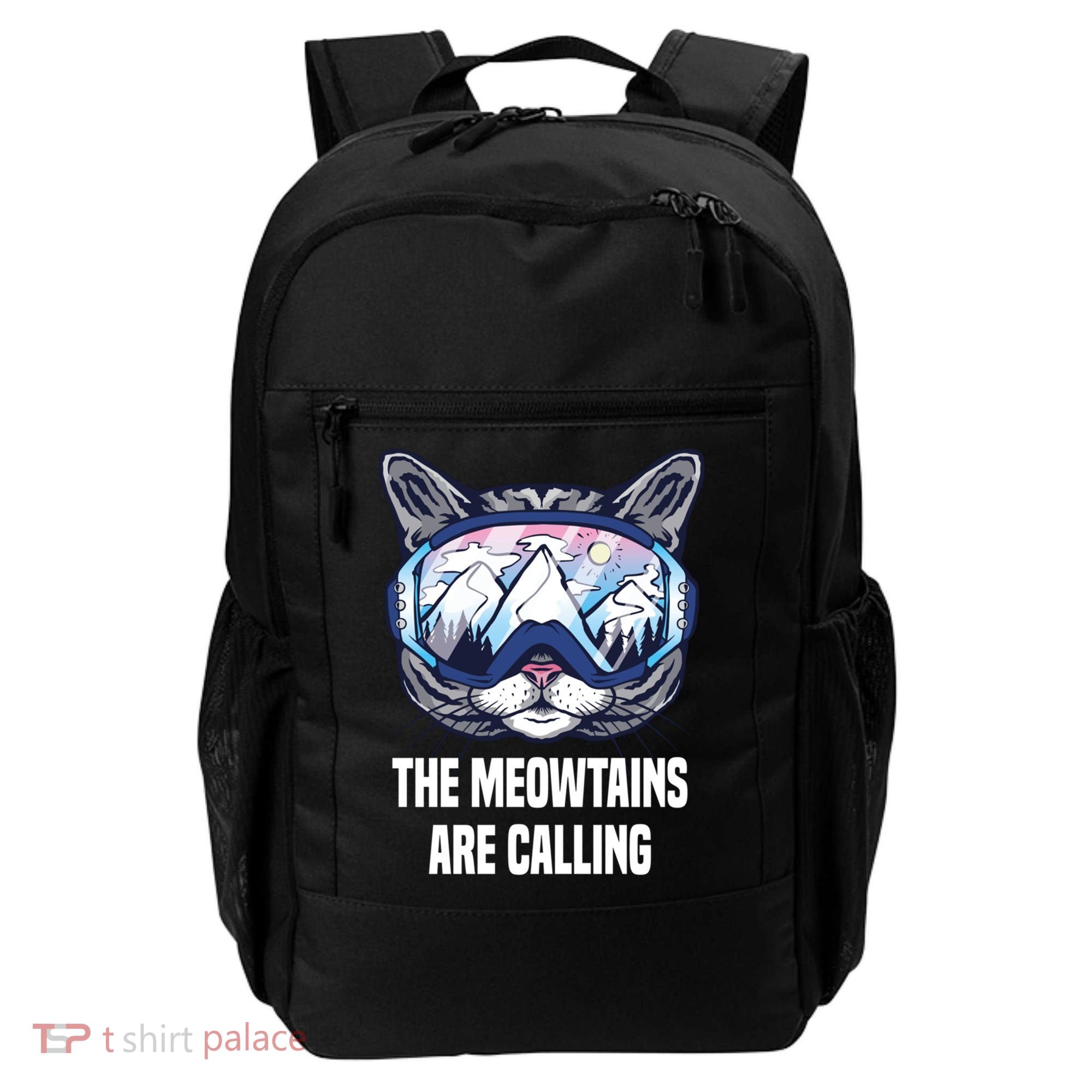 Ski Snowboard Goggles Funny The Meowtains Are Calling Gift Backpack