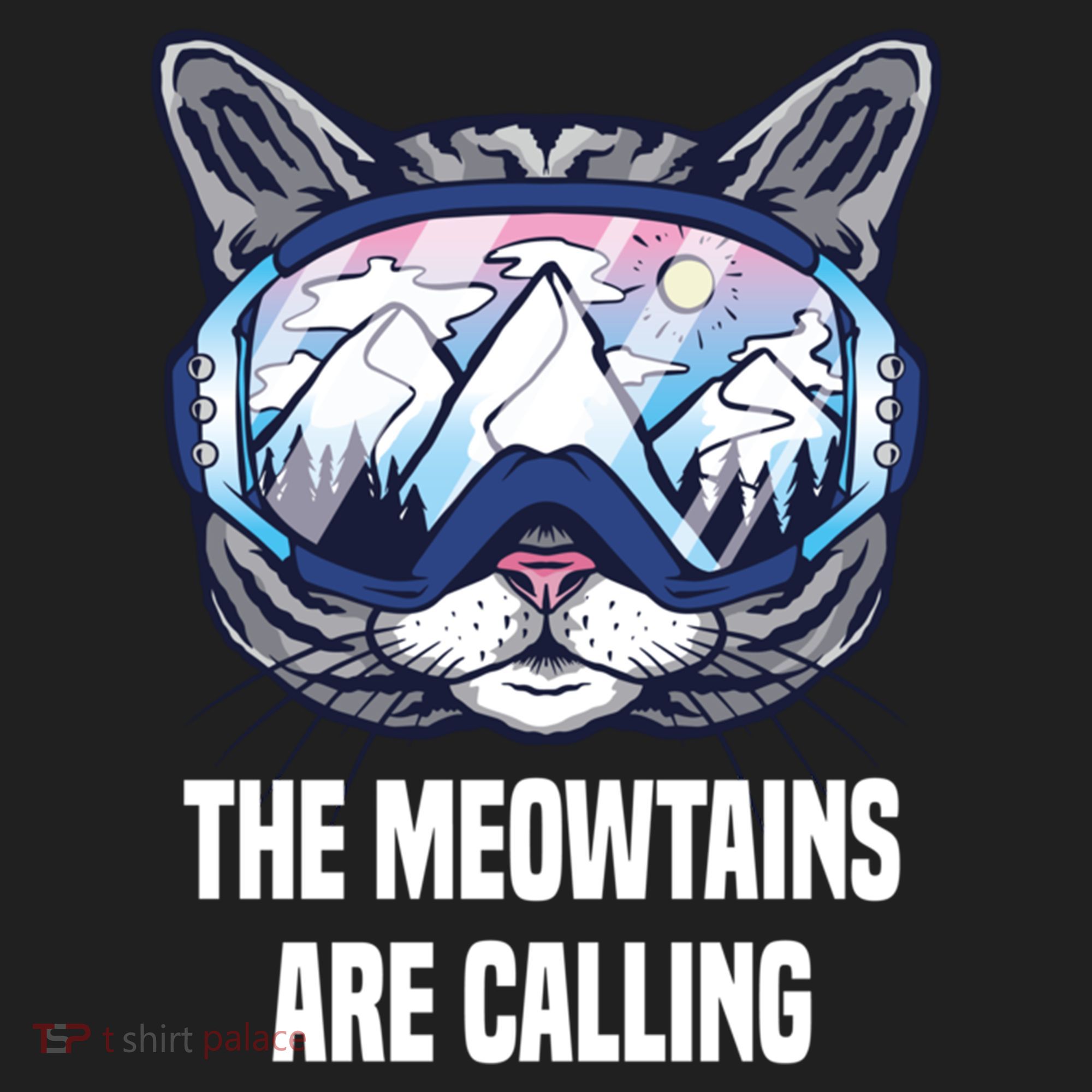 Ski Snowboard Goggles Funny The Meowtains Are Calling Gift Beanie