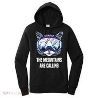 Ski Snowboard Goggles Funny The Meowtains Are Calling Gift Women's Hoodie thumb 0