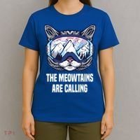 Ski Snowboard Goggles Funny The Meowtains Are Calling Gift T-Shirt thumb 4
