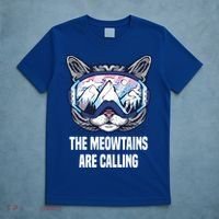 Ski Snowboard Goggles Funny The Meowtains Are Calling Gift T-Shirt thumb 5