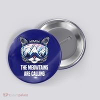 Ski Snowboard Goggles Funny The Meowtains Are Calling Gift Button thumb 0
