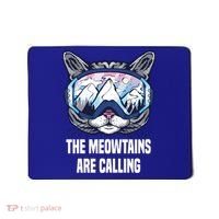 Ski Snowboard Goggles Funny The Meowtains Are Calling Gift Mousepad thumb 0