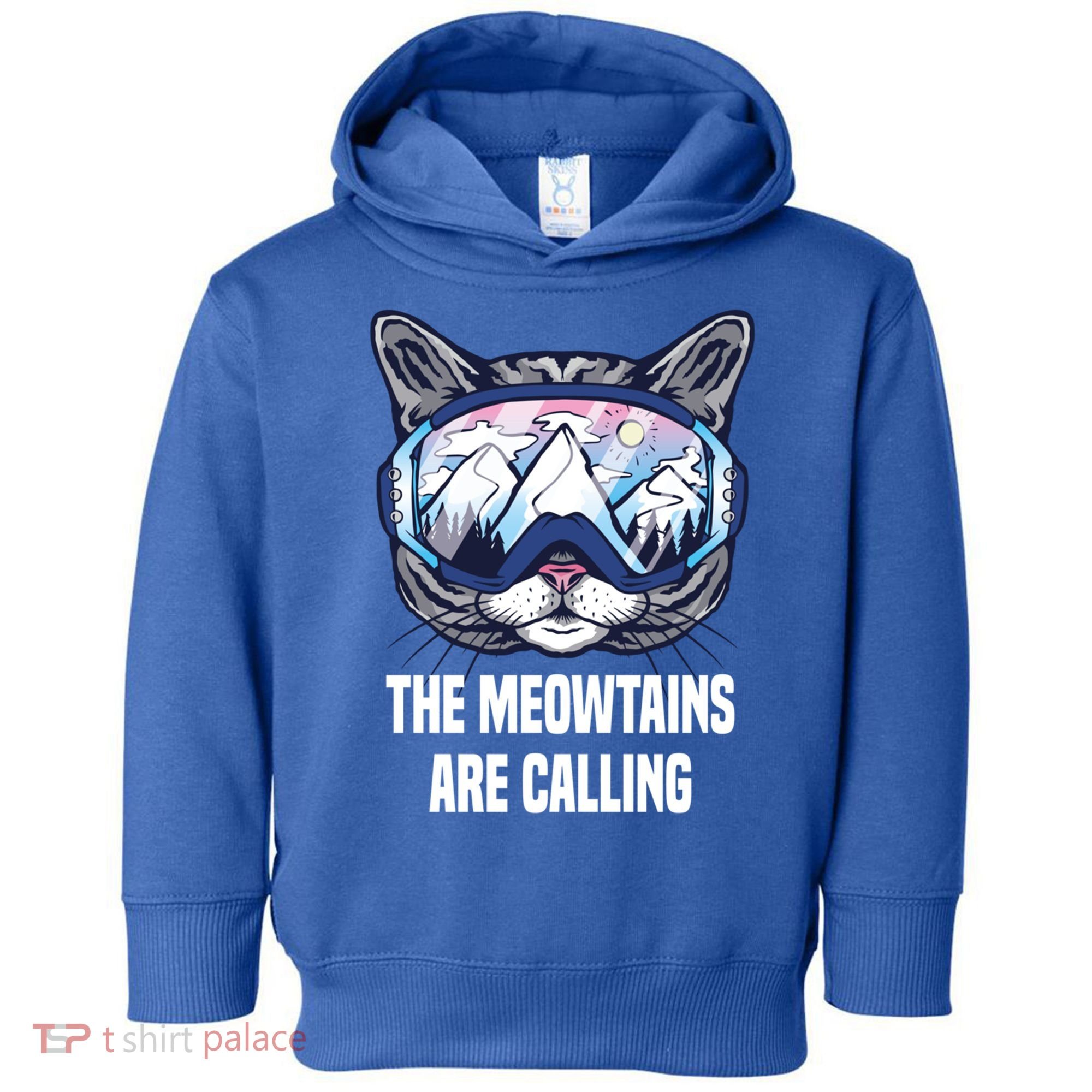 Ski Snowboard Goggles Funny The Meowtains Are Calling Gift Toddler Hoodie