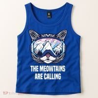 Ski Snowboard Goggles Funny The Meowtains Are Calling Gift Tank Top thumb 2
