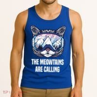 Ski Snowboard Goggles Funny The Meowtains Are Calling Gift Tank Top thumb 3