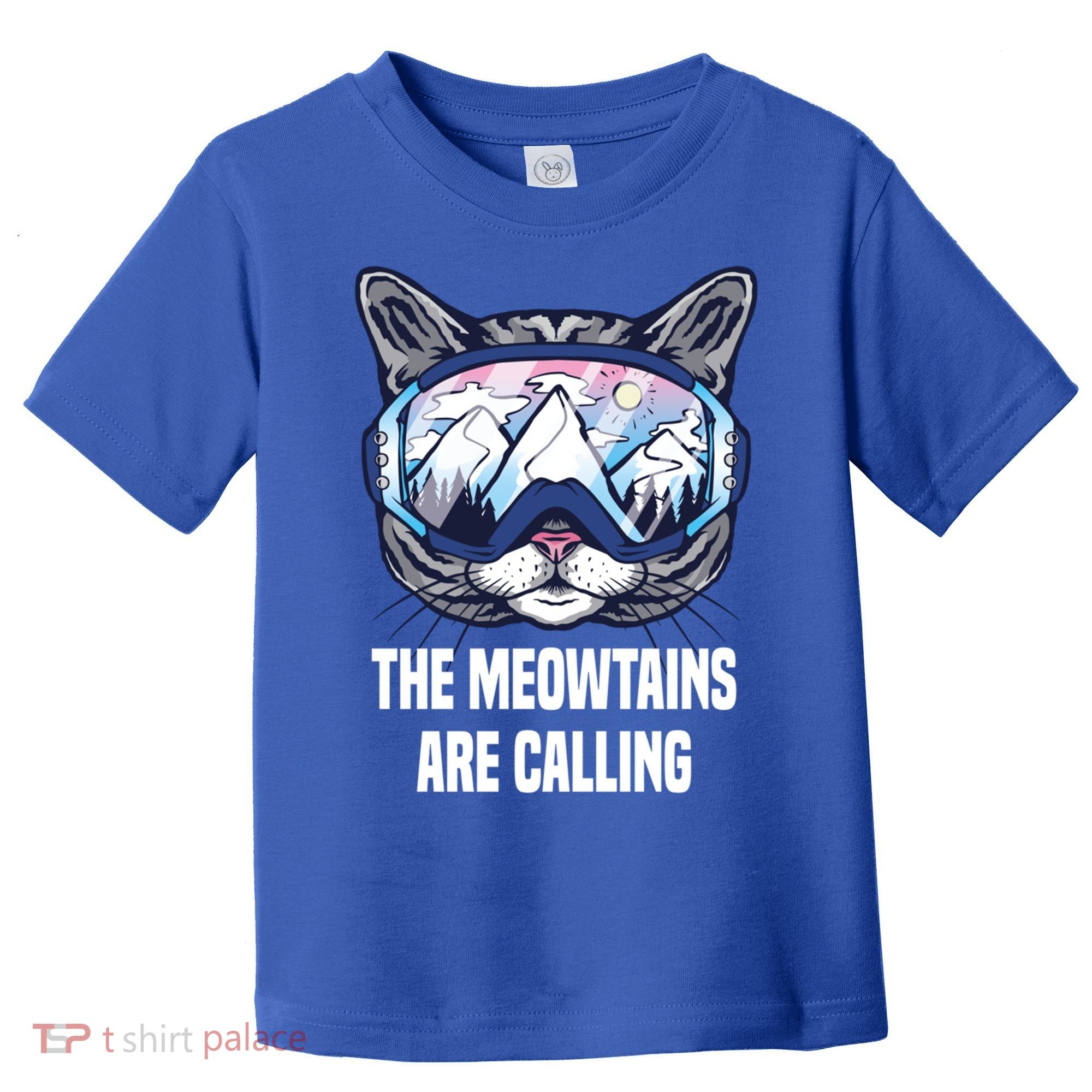 Ski Snowboard Goggles Funny The Meowtains Are Calling Gift Toddler T-Shirt
