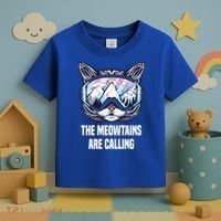 Ski Snowboard Goggles Funny The Meowtains Are Calling Gift Toddler T-Shirt thumb 3
