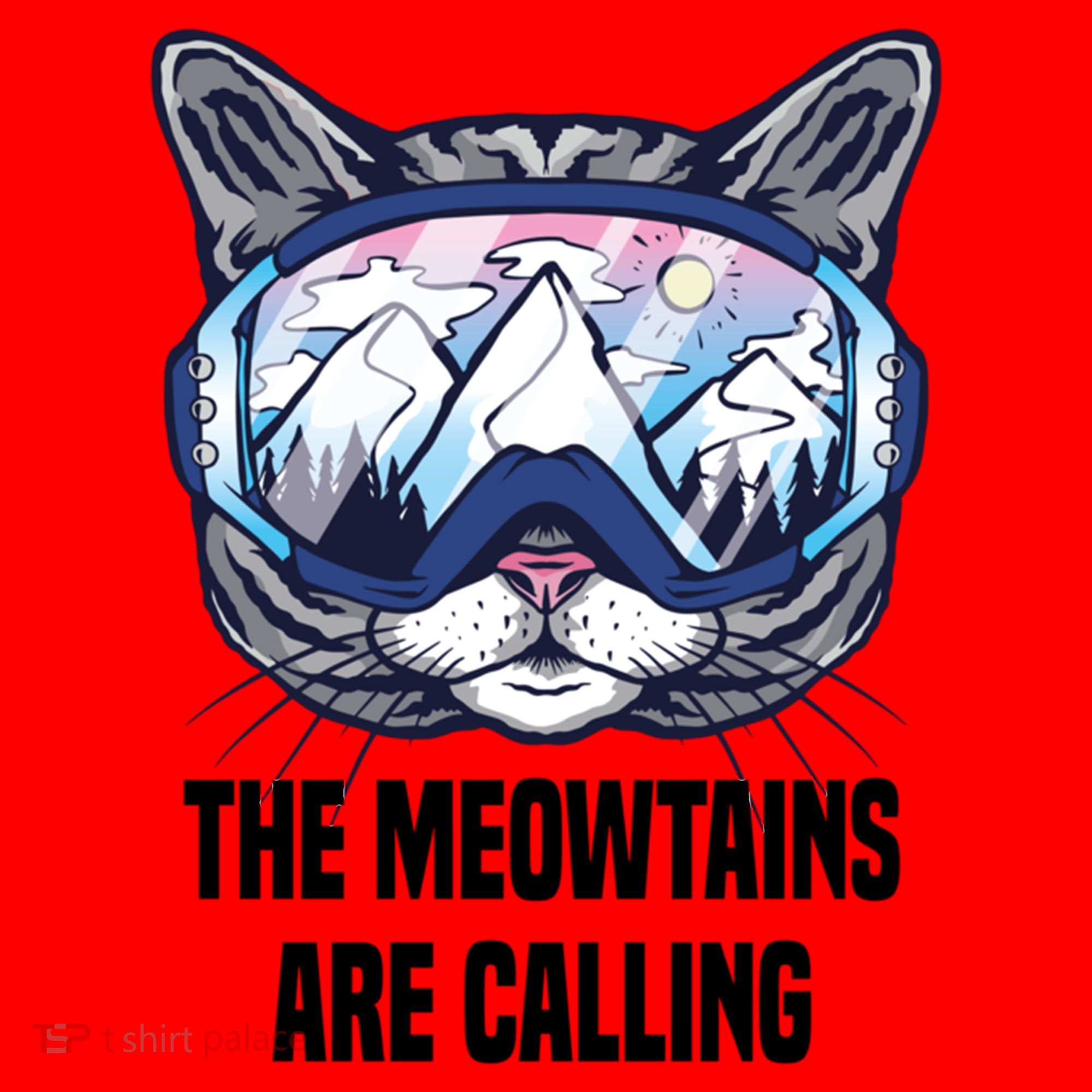Ski Snowboard Goggles Funny The Meowtains Are Calling Gift Santa Hat