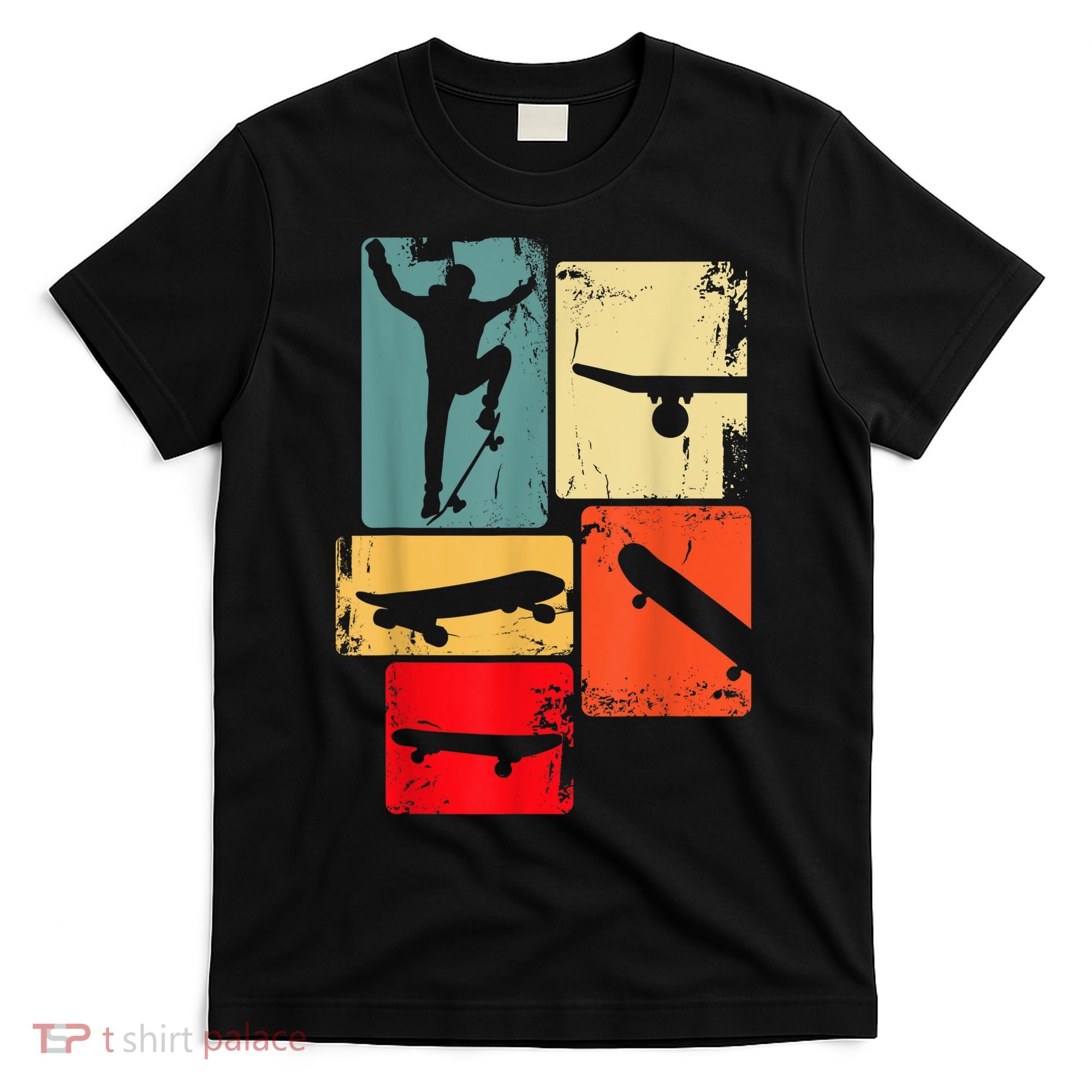 Skater Skateboarder Gift Retro Skateboard Gift For Boys Youth Gift T-Shirt