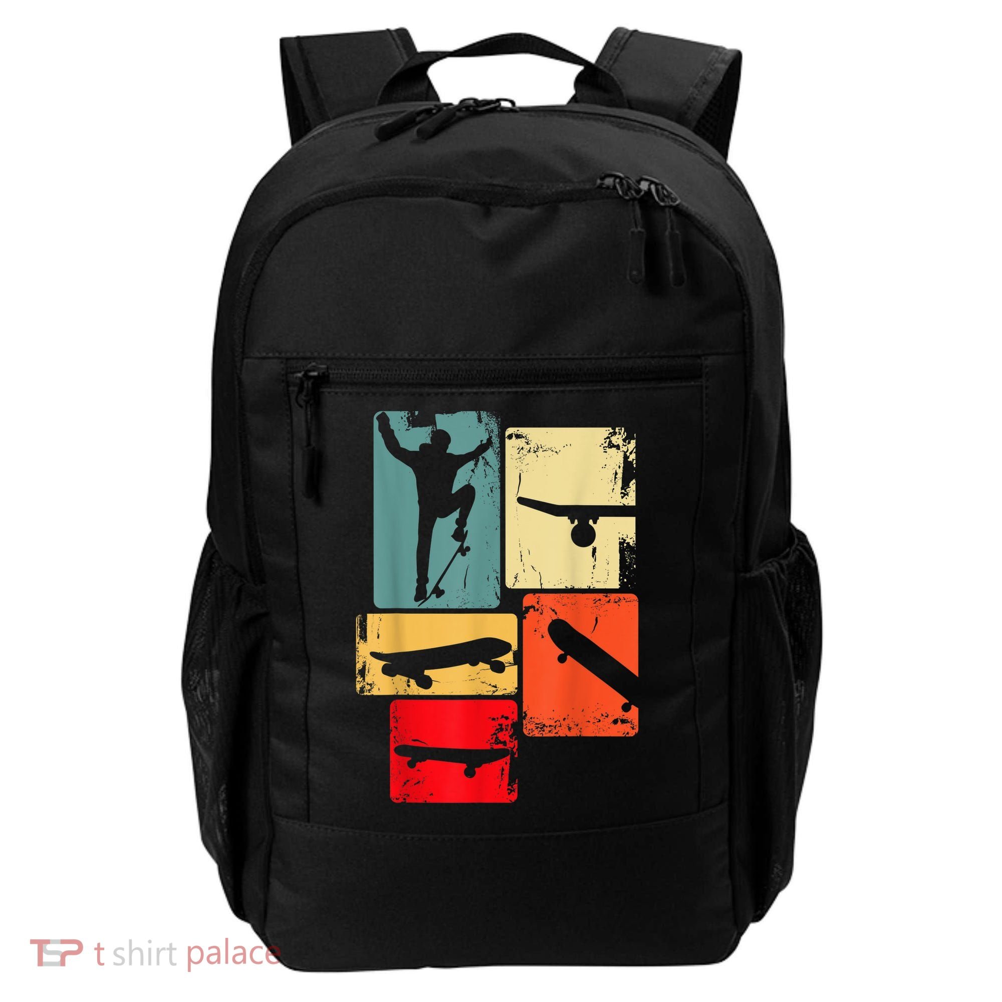 Skater Skateboarder Gift Retro Skateboard Gift For Boys Youth Gift Backpack