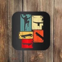 Skater Skateboarder Gift Retro Skateboard Gift For Boys Youth Gift Coaster thumb 0