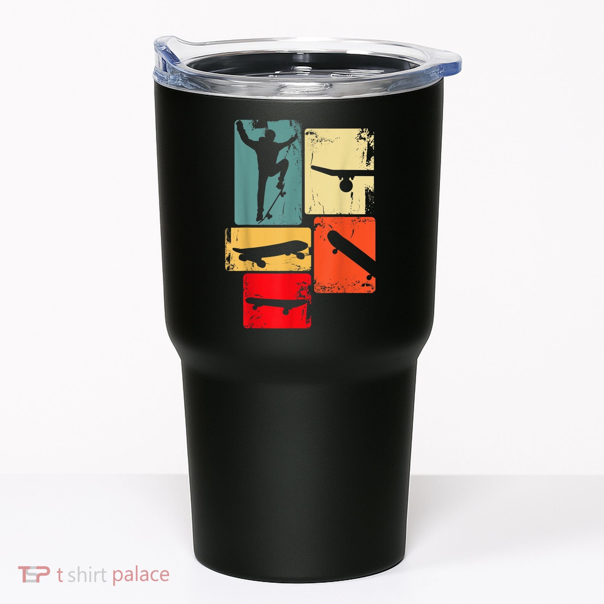 Skater Skateboarder Gift Retro Skateboard Gift For Boys Youth Gift Tumbler