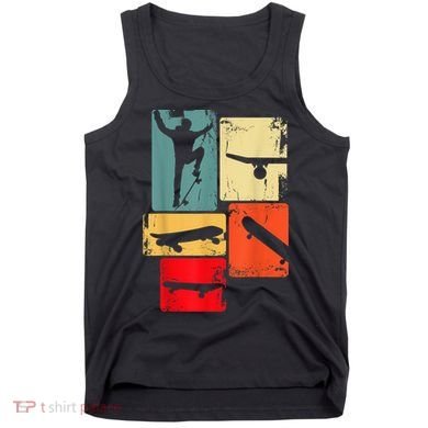 Skater Skateboarder Gift Retro Skateboard Gift For Boys Youth Gift Tank Top
