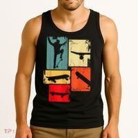 Skater Skateboarder Gift Retro Skateboard Gift For Boys Youth Gift Tank Top thumb 3