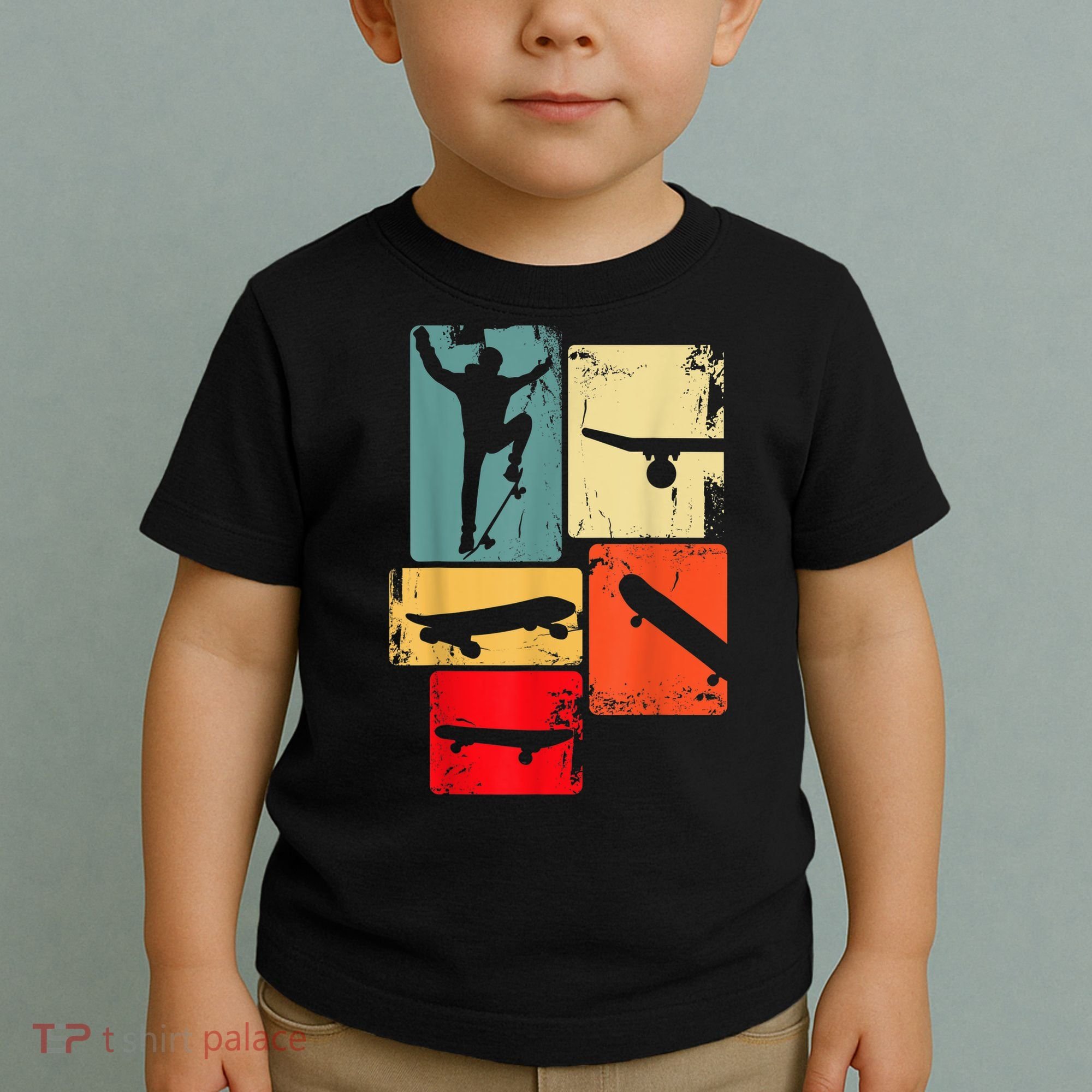 Skater Skateboarder Gift Retro Skateboard Gift For Boys Youth Gift Toddler T-Shirt