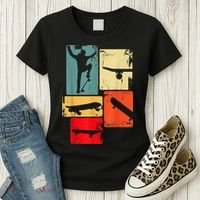 Skater Skateboarder Gift Retro Skateboard Gift For Boys Youth Gift Women's T-Shirt thumb 3