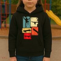 Skater Skateboarder Gift Retro Skateboard Gift For Boys Youth Gift Kids Hoodie thumb 3
