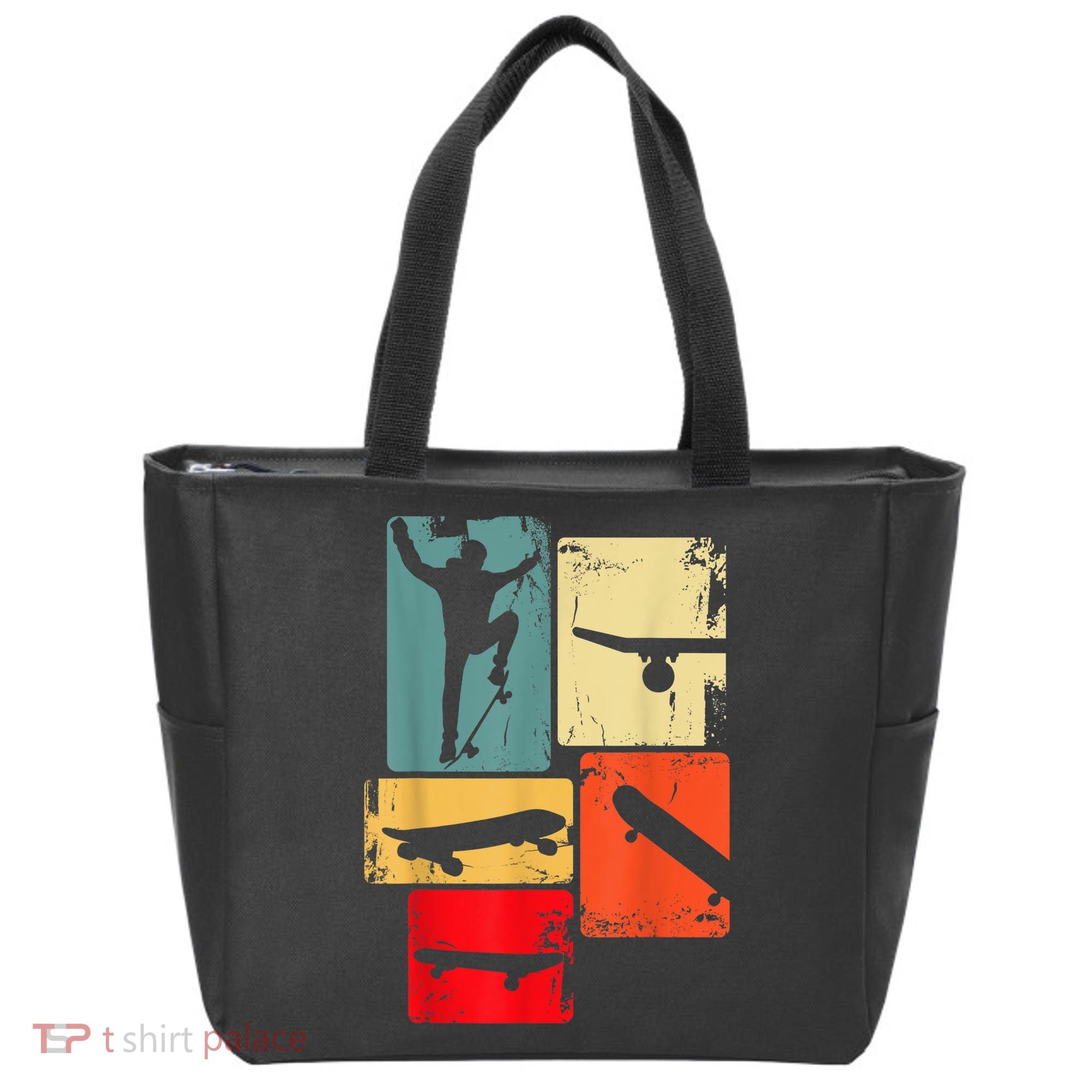 Skater Skateboarder Gift Retro Skateboard Gift For Boys Youth Gift Tote Bag