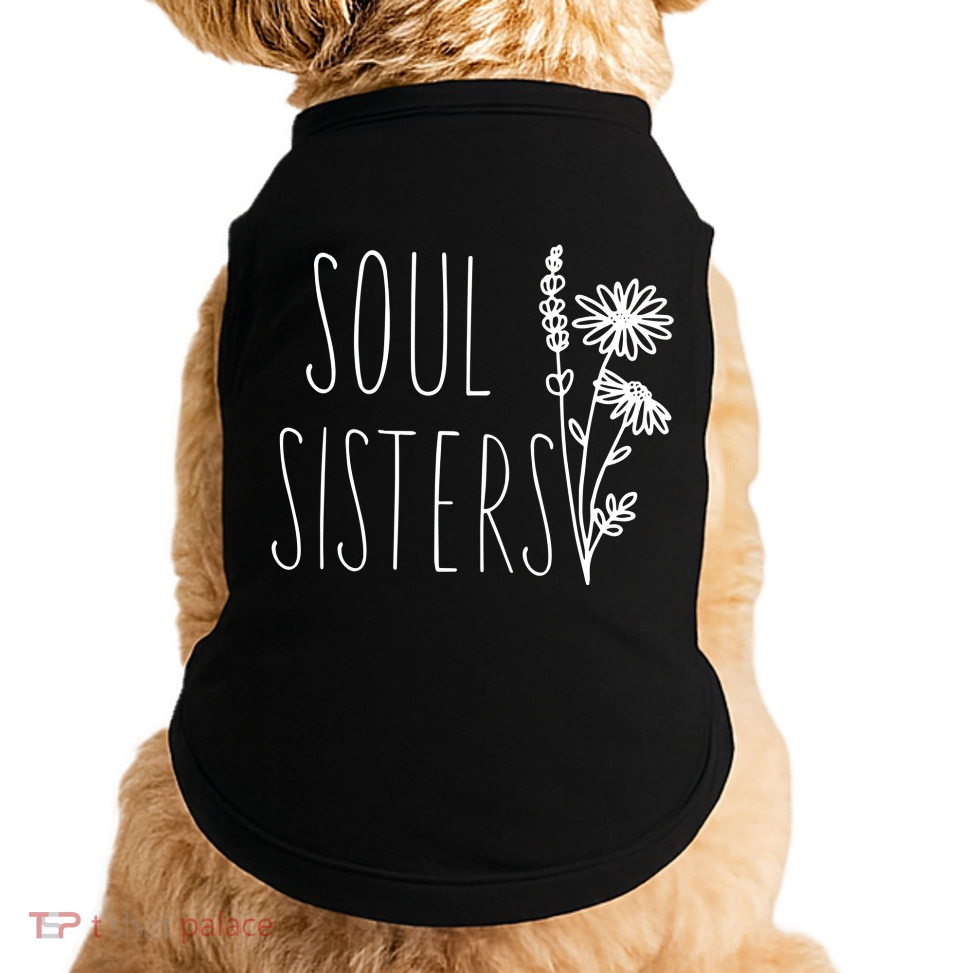 Soul Sisters Gift Best Friend Wildflower Friendship Gift Doggie Tank