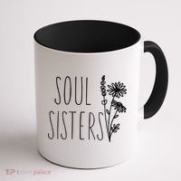 Soul Sisters Gift Best Friend Wildflower Friendship Gift Coffee Mug thumb 1