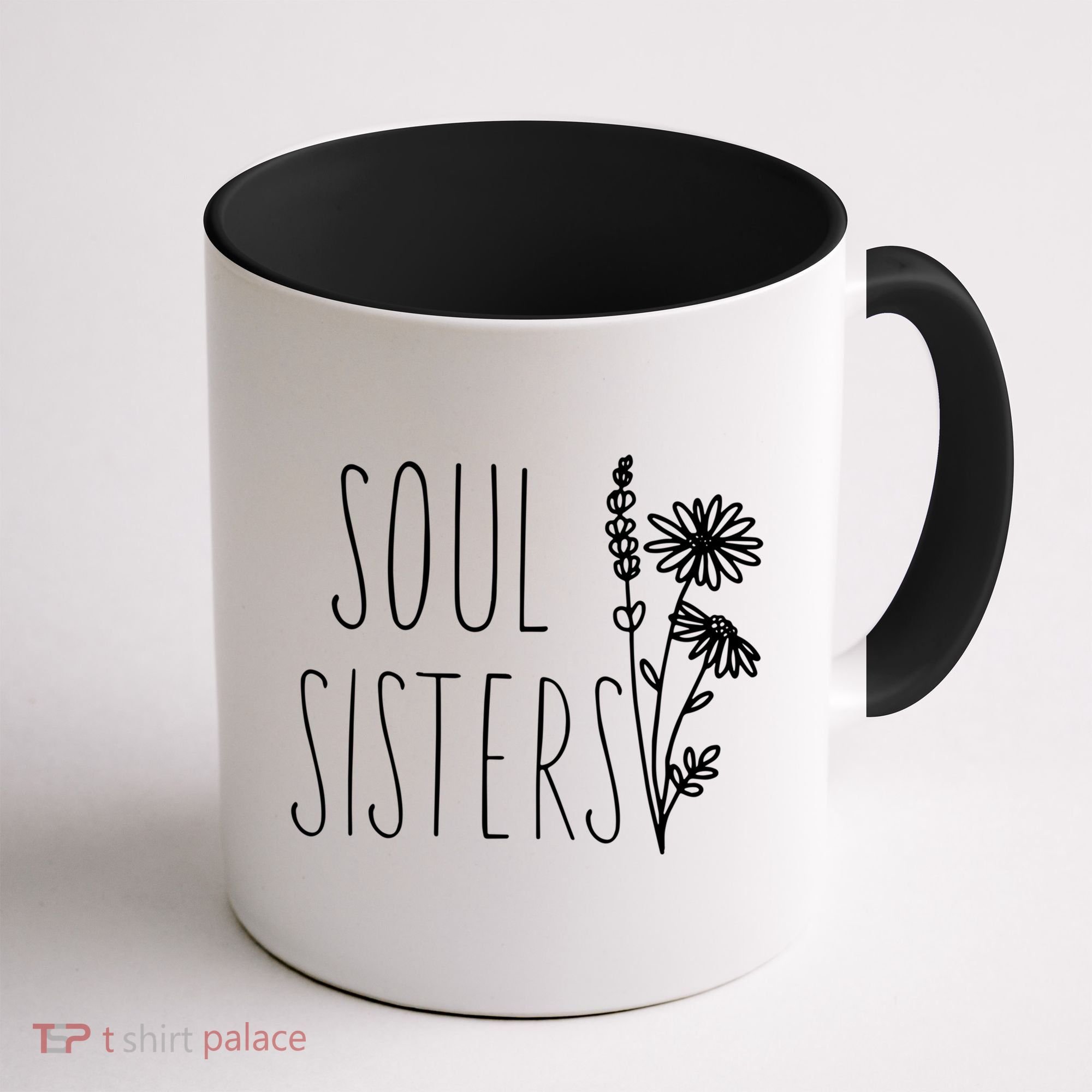 Soul Sisters Gift Best Friend Wildflower Friendship Gift Coffee Mug