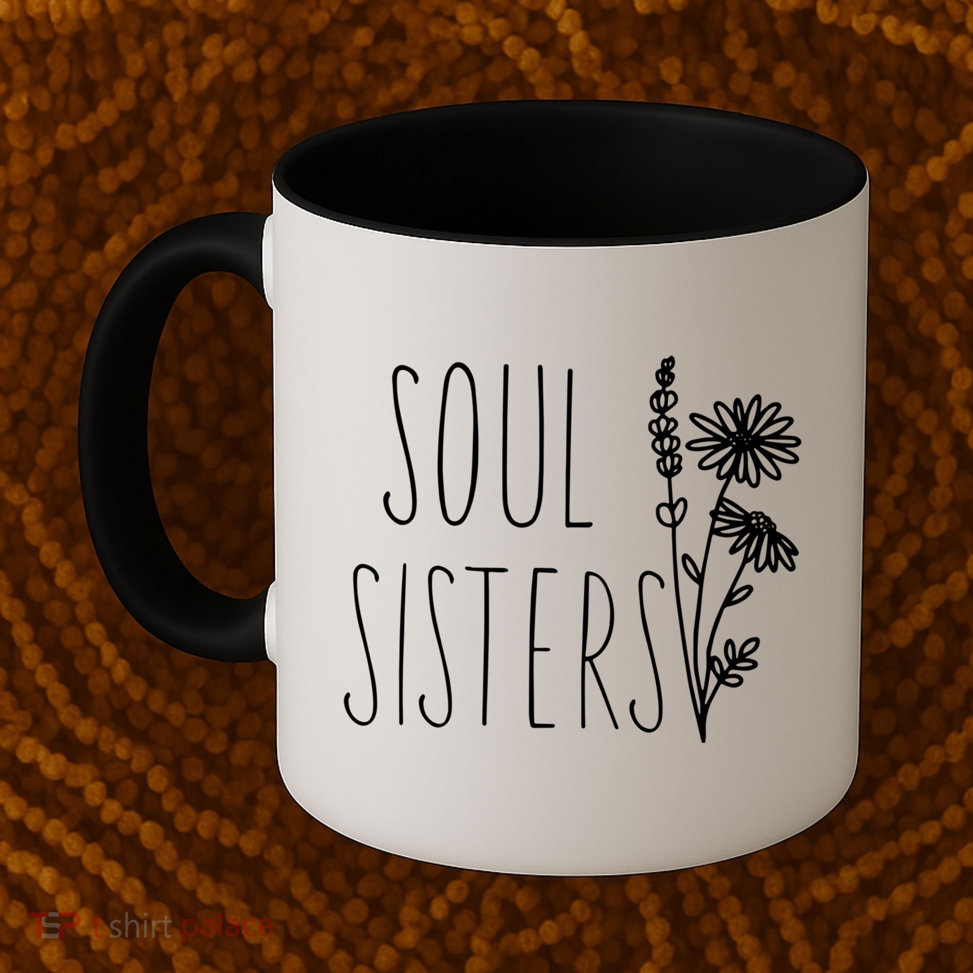 Soul Sisters Gift Best Friend Wildflower Friendship Gift Coffee Mug