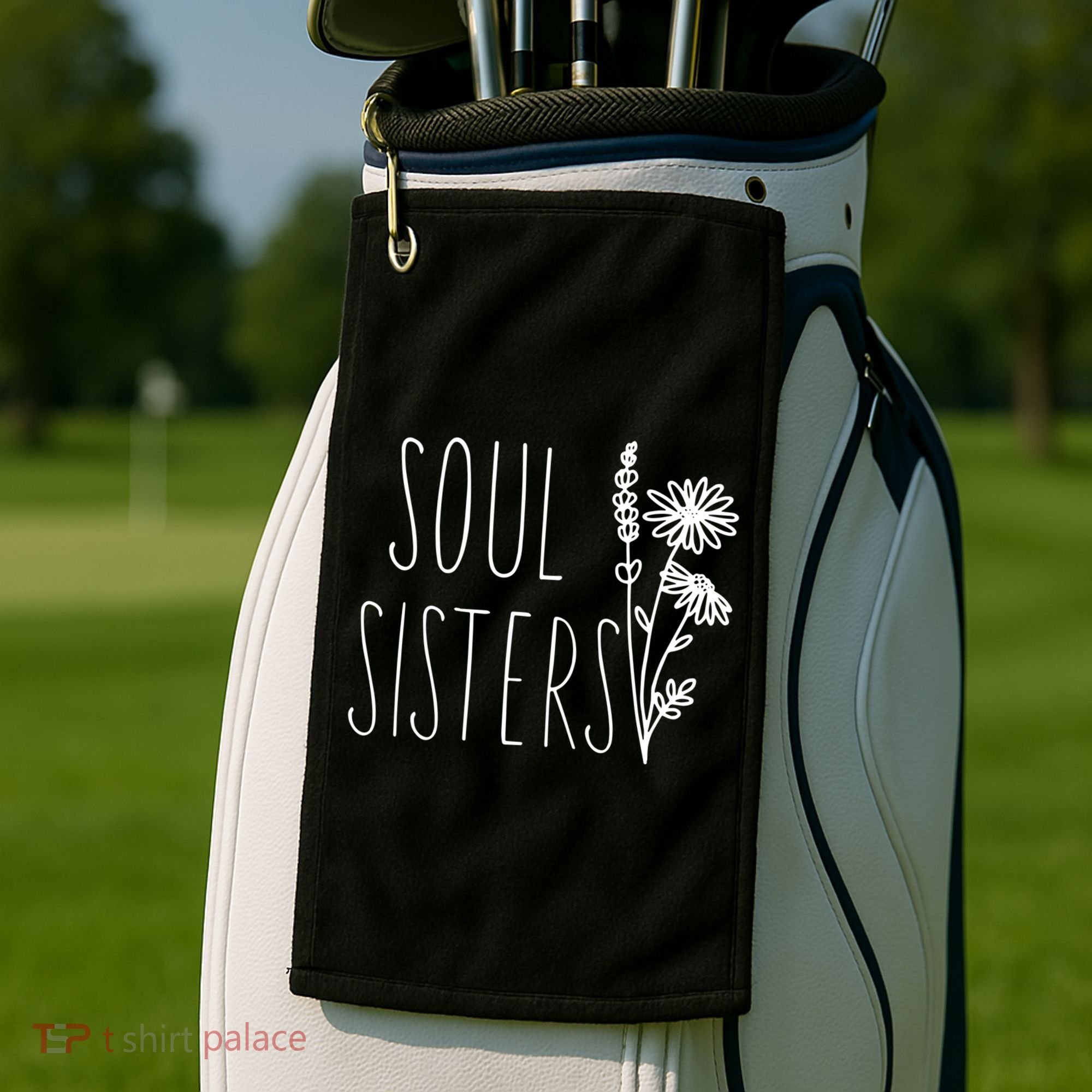 Soul Sisters Gift Best Friend Wildflower Friendship Gift Golf Towel