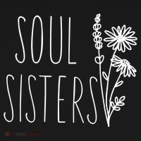 Soul Sisters Gift Best Friend Wildflower Friendship Gift Cropped Pullover Crew thumb 4