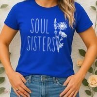 Soul Sisters Gift Best Friend Wildflower Friendship Gift Women's T-Shirt thumb 2