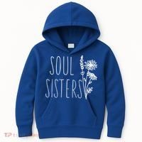 Soul Sisters Gift Best Friend Wildflower Friendship Gift Kids Hoodie thumb 0