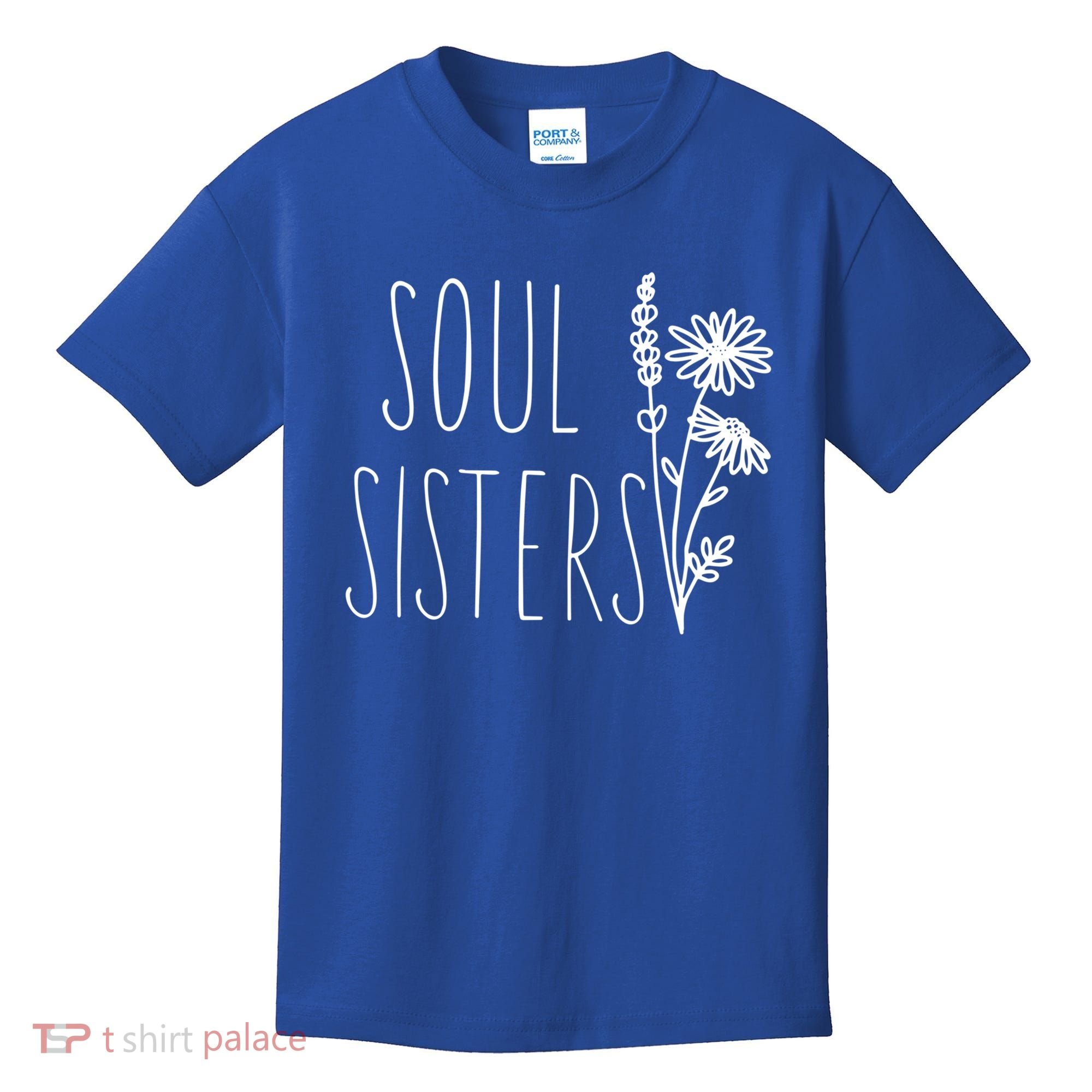 Soul Sisters Gift Best Friend Wildflower Friendship Gift Kids T-Shirt