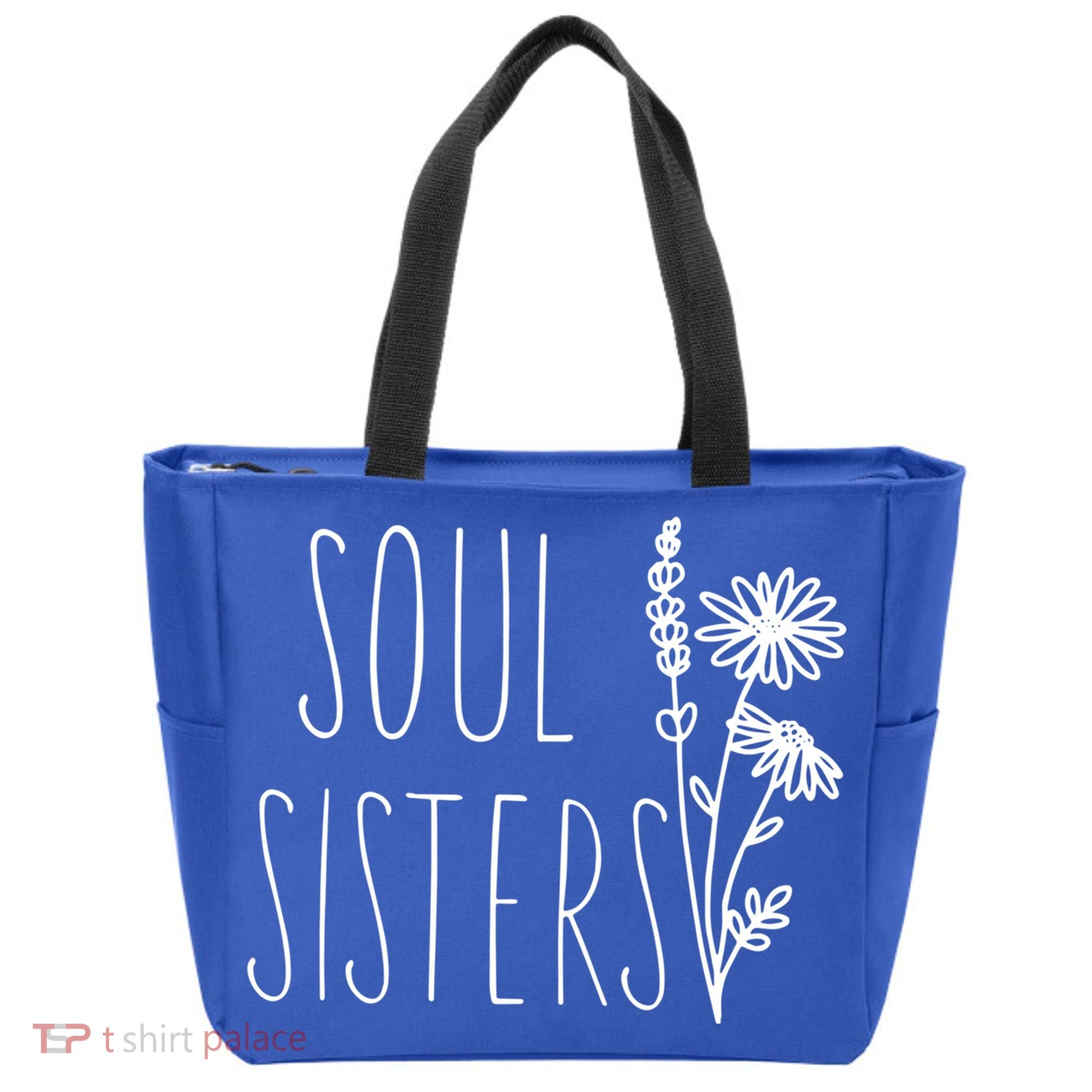 Soul Sisters Gift Best Friend Wildflower Friendship Gift Tote Bag