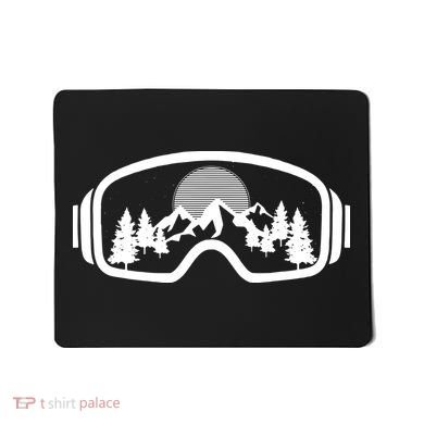 Ski Snowboard Goggles Skiing Snow Mountain Winter Gift Mousepad