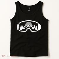 Ski Snowboard Goggles Skiing Snow Mountain Winter Gift Tank Top thumb 2