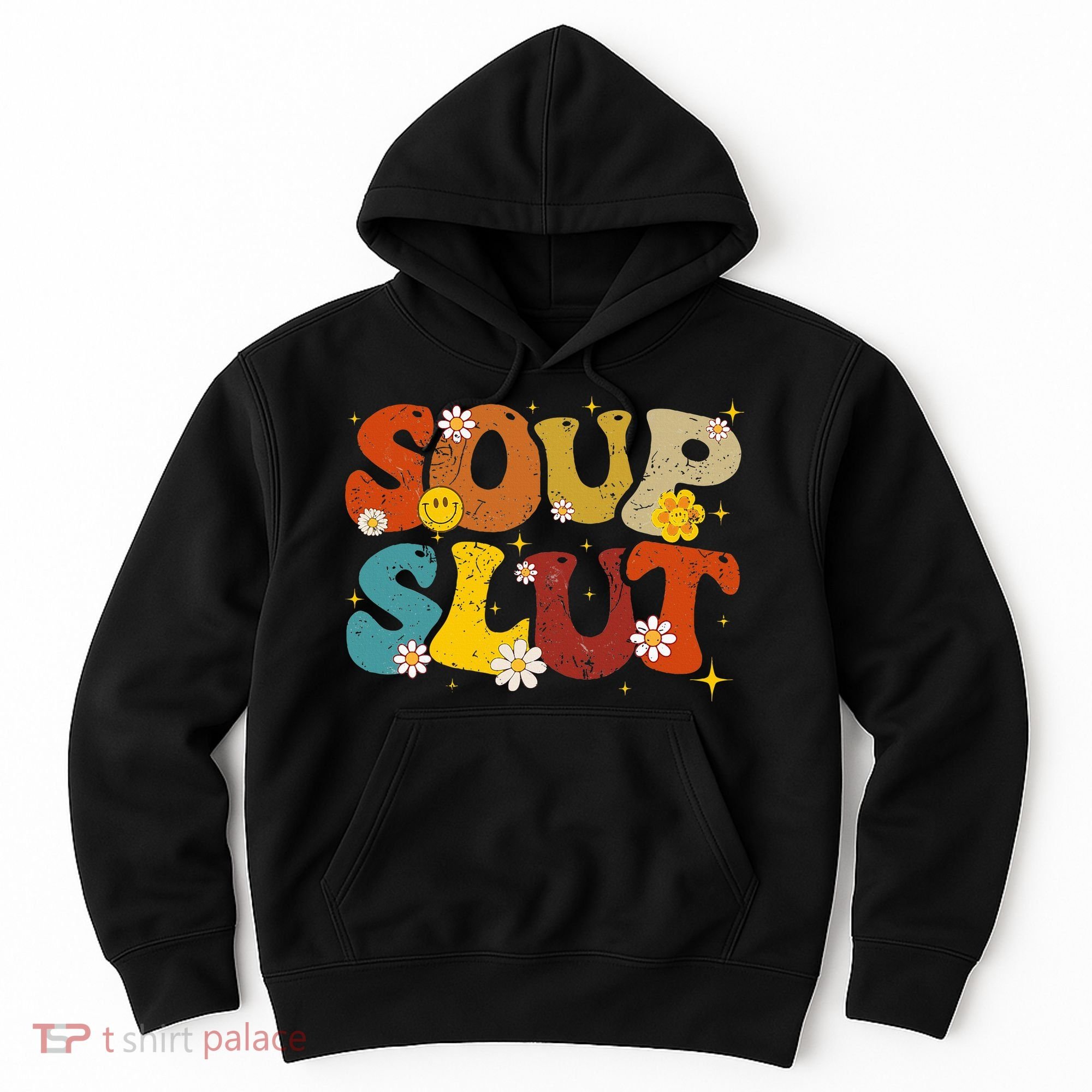 Soup Slut Groovy Sarcastic Funny Saying Christmas Hoodie
