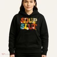 Soup Slut Groovy Sarcastic Funny Saying Christmas Hoodie thumb 5