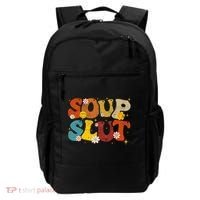 Soup Slut Groovy Sarcastic Funny Saying Christmas Backpack thumb 0
