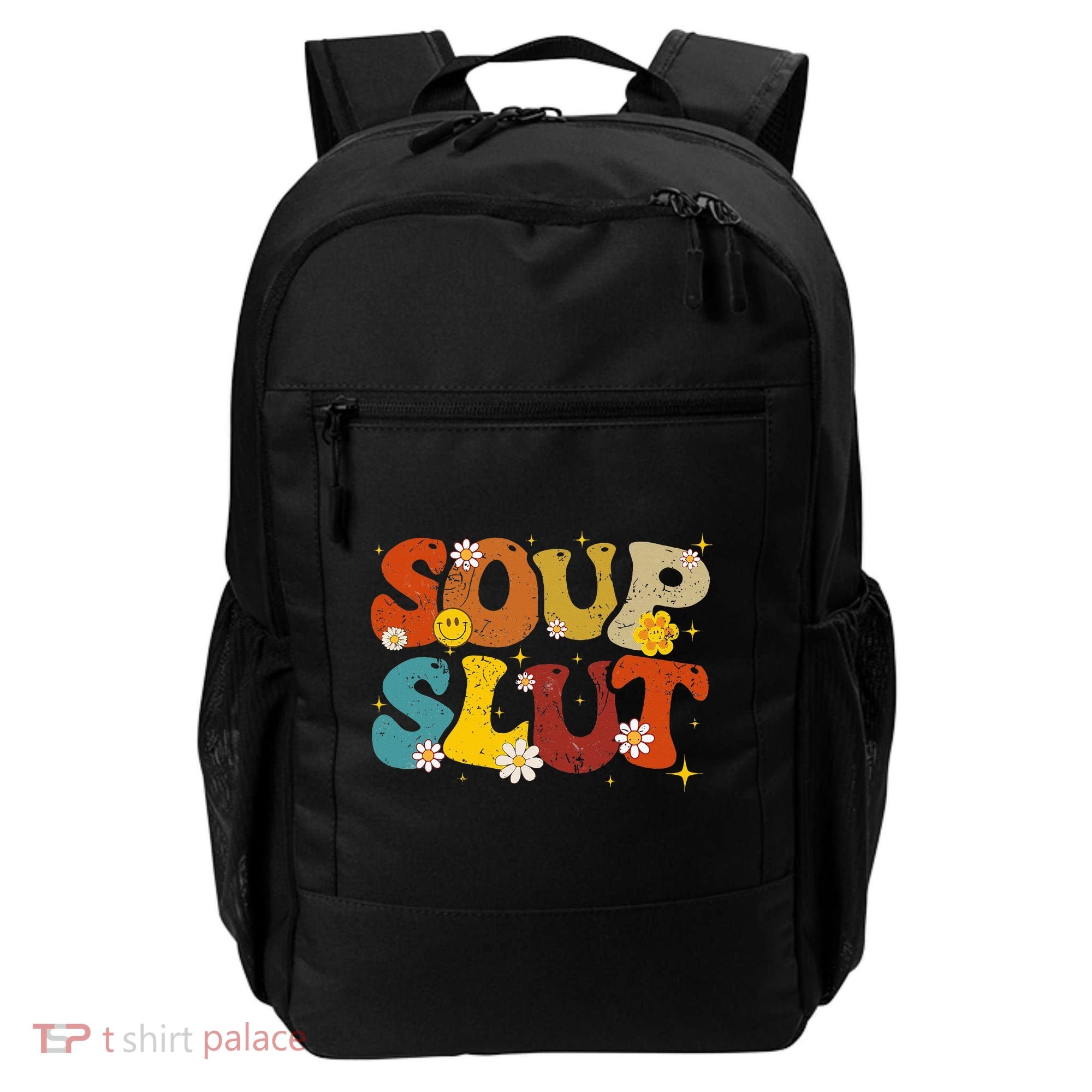 Soup Slut Groovy Sarcastic Funny Saying Christmas Backpack