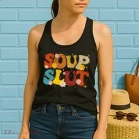 Soup Slut Groovy Sarcastic Funny Saying Christmas Women's Tank Top thumb 2