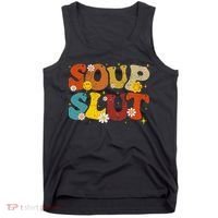 Soup Slut Groovy Sarcastic Funny Saying Christmas Tank Top thumb 0